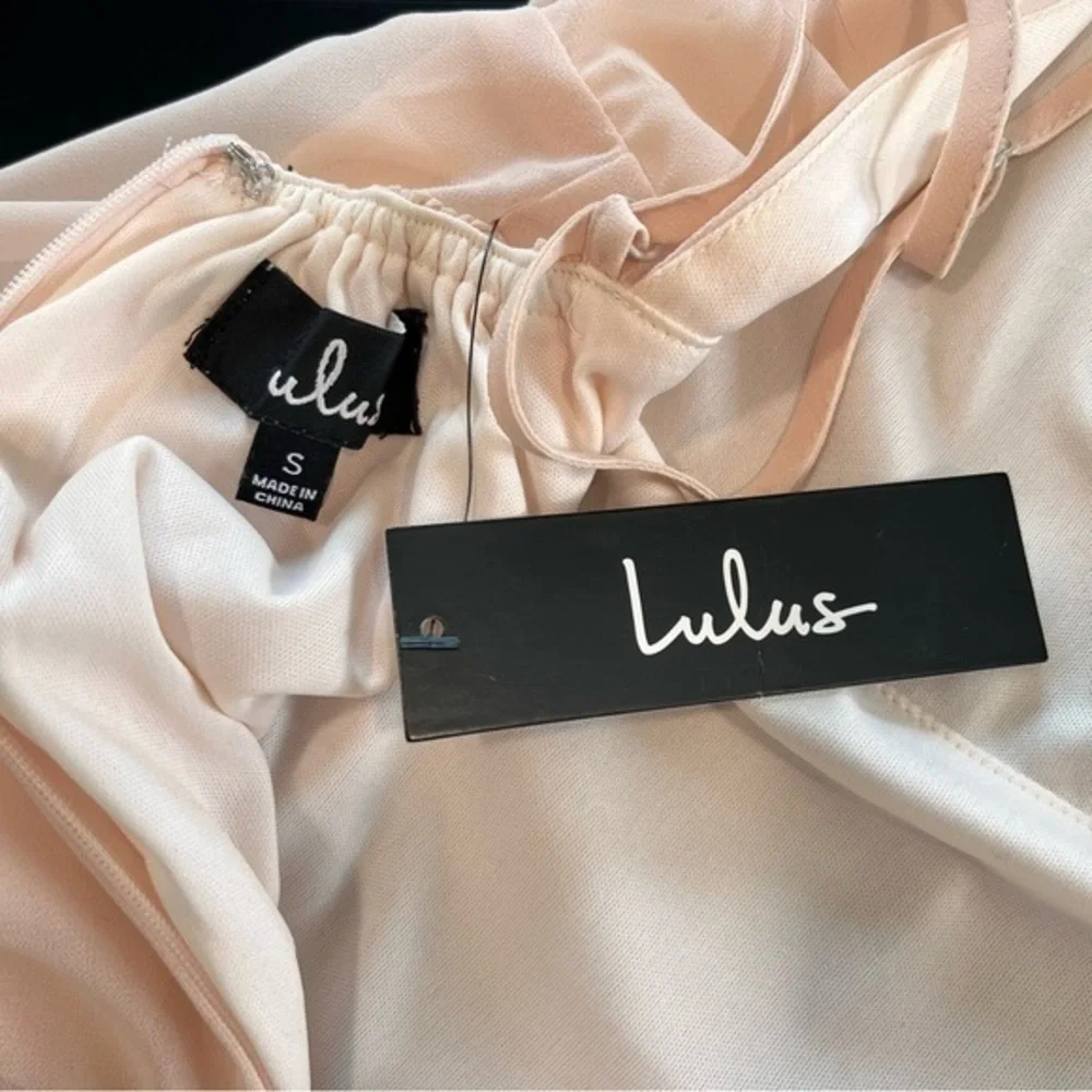 NWT Lulus Letter of Love Blush Pink Cross Cross Backless Skater Dress‎ SMALL